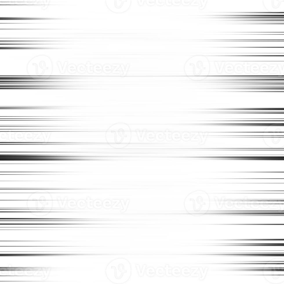 Black striped abstract overlay. Motion effect. PNG graphic illustration with transparent background.