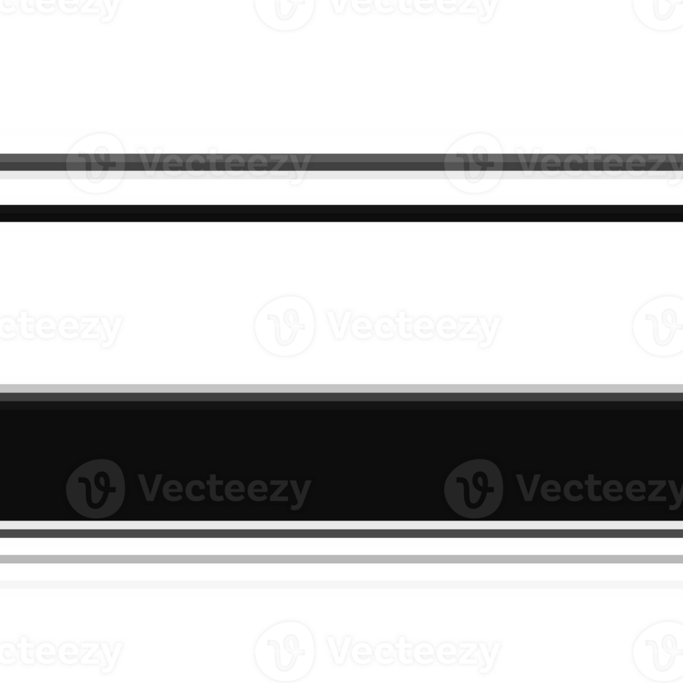 Black striped abstract overlay. Motion effect. PNG graphic illustration with transparent background.