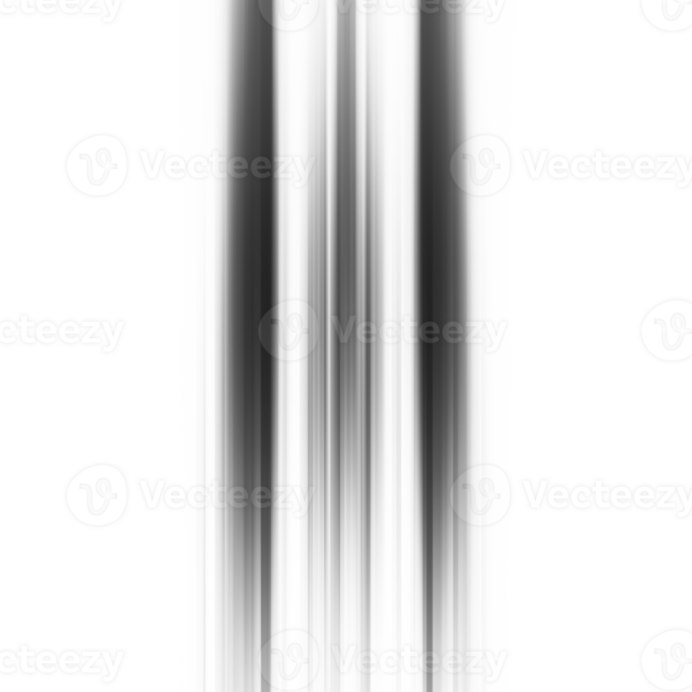Black striped abstract overlay. Motion effect. PNG graphic illustration with transparent background.