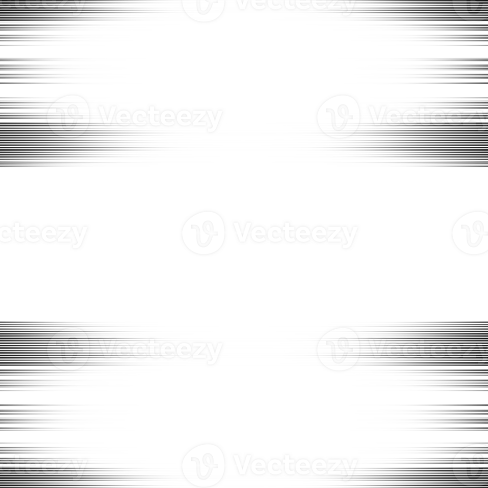 Black striped abstract overlay. Motion effect. PNG graphic illustration with transparent background.