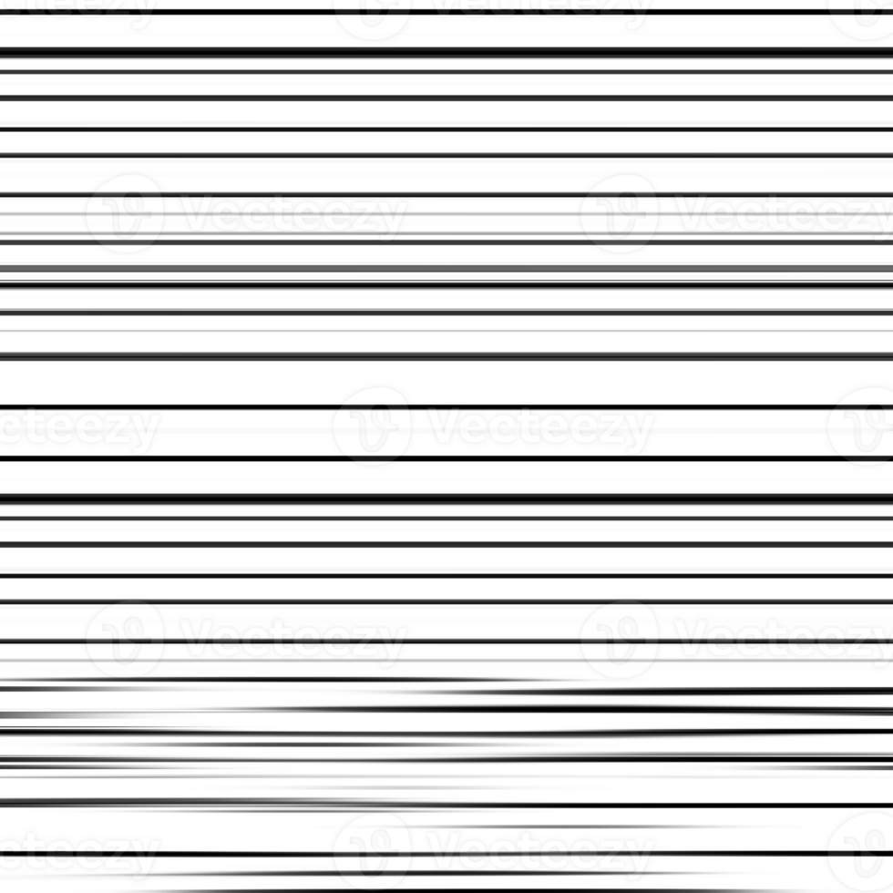 Black striped abstract overlay. Motion effect. PNG graphic illustration with transparent background.