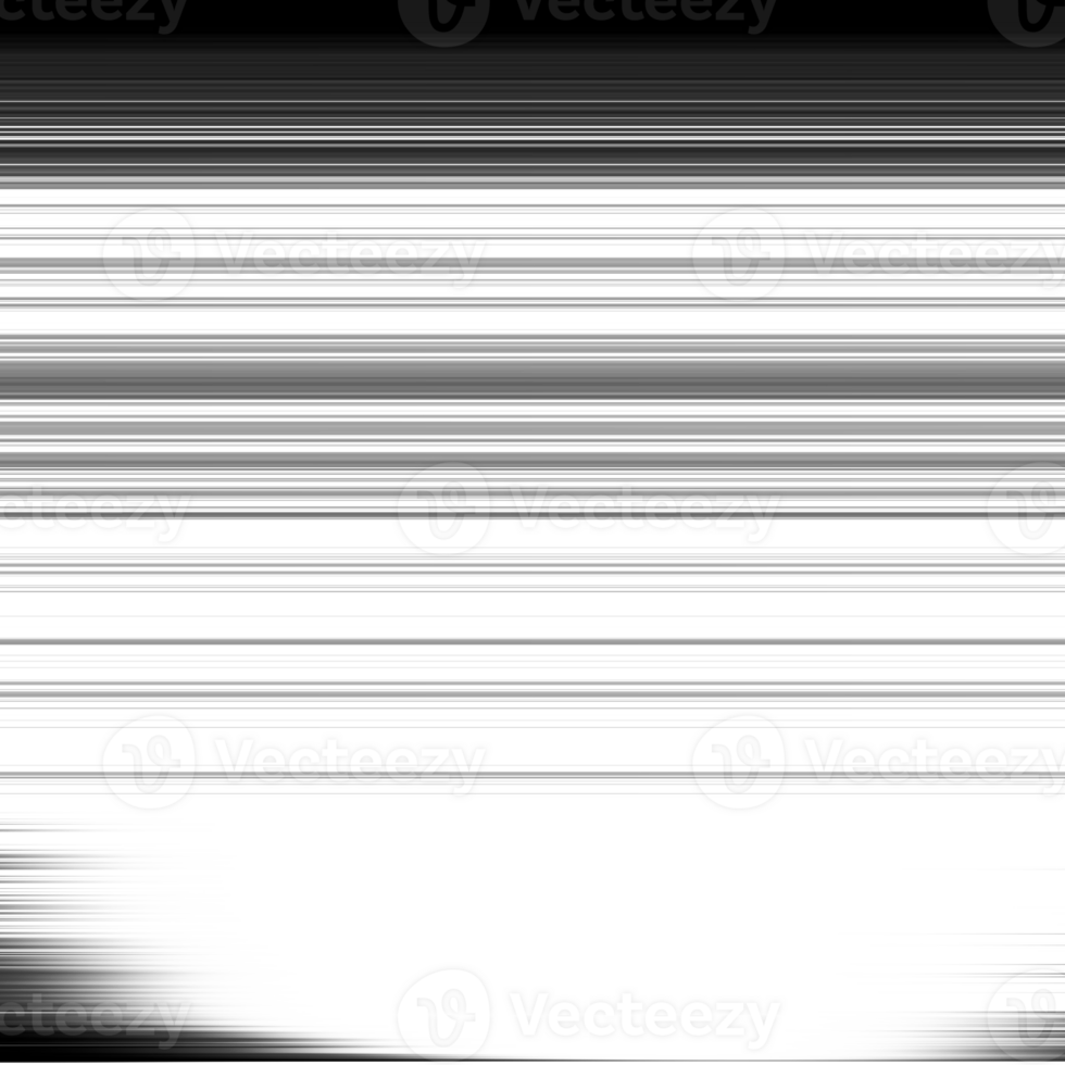 Black striped abstract overlay. Motion effect. PNG graphic illustration with transparent background.