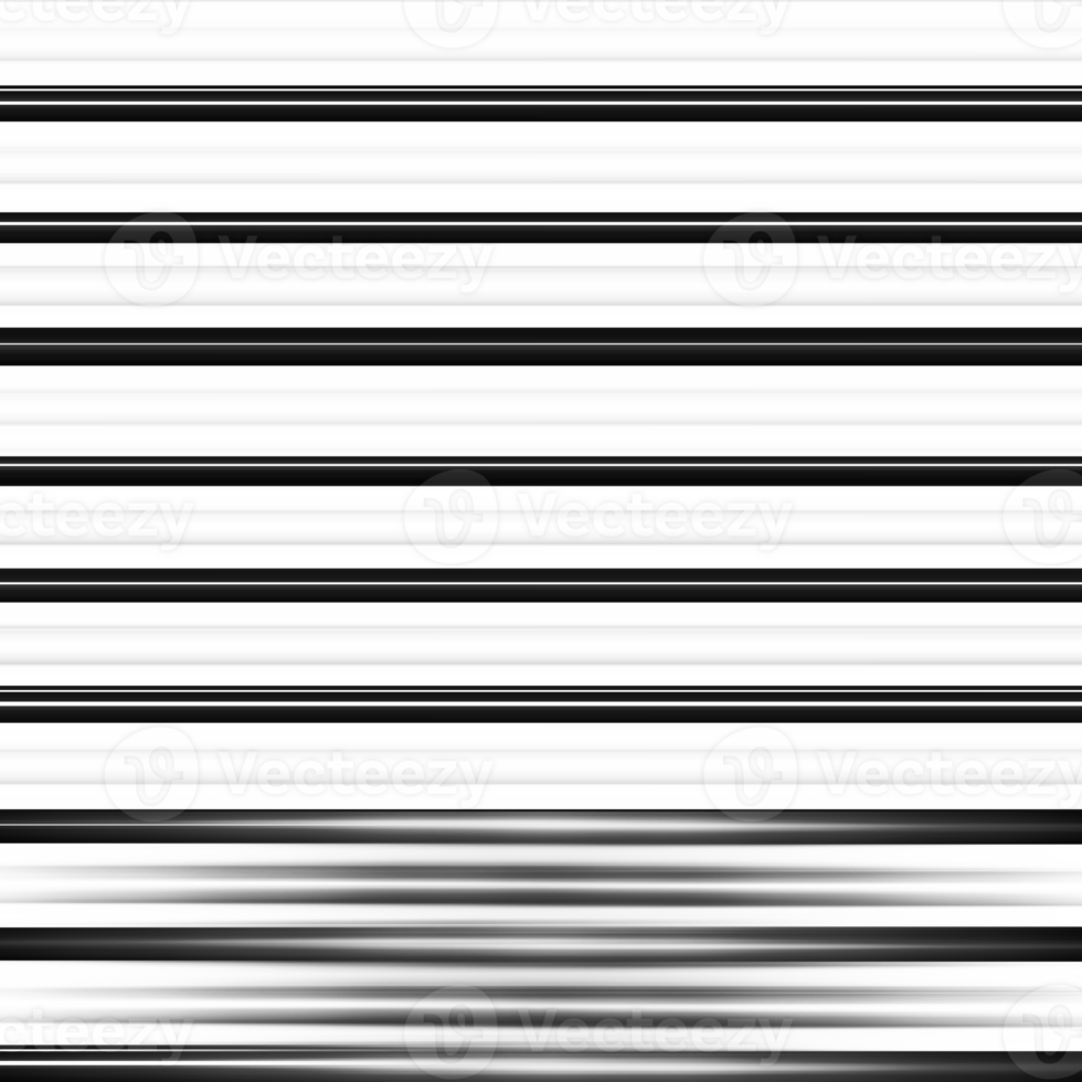 Black striped abstract overlay. Motion effect. PNG graphic illustration with transparent background.