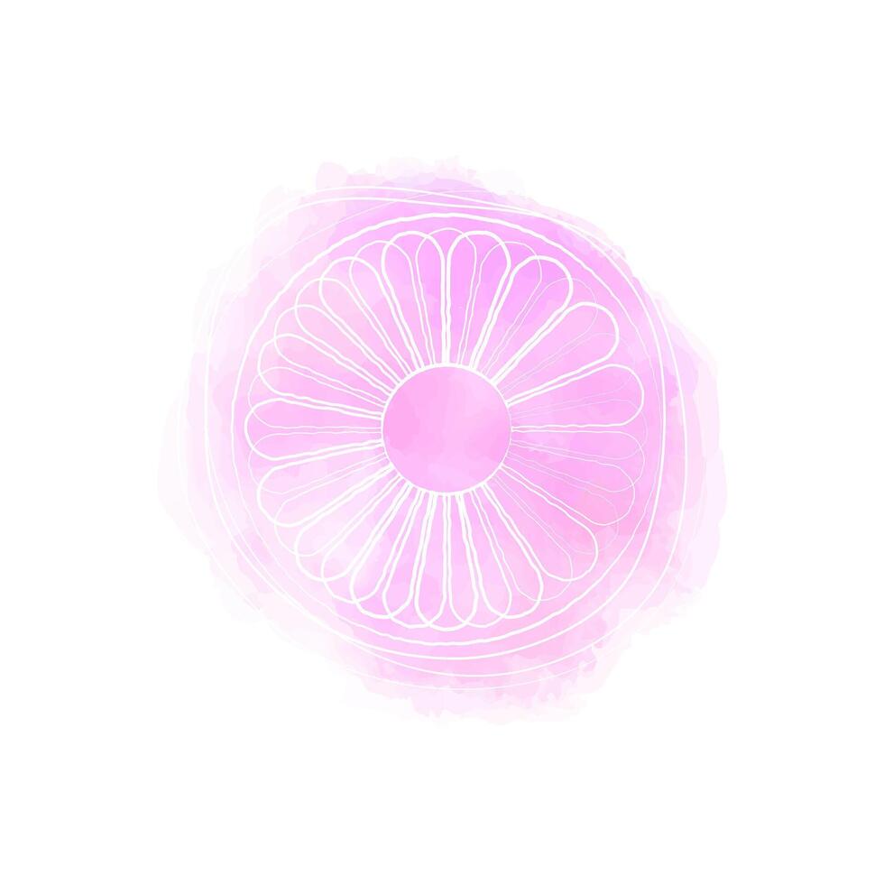 Pink Daisy Flower Watercolor Logo vector
