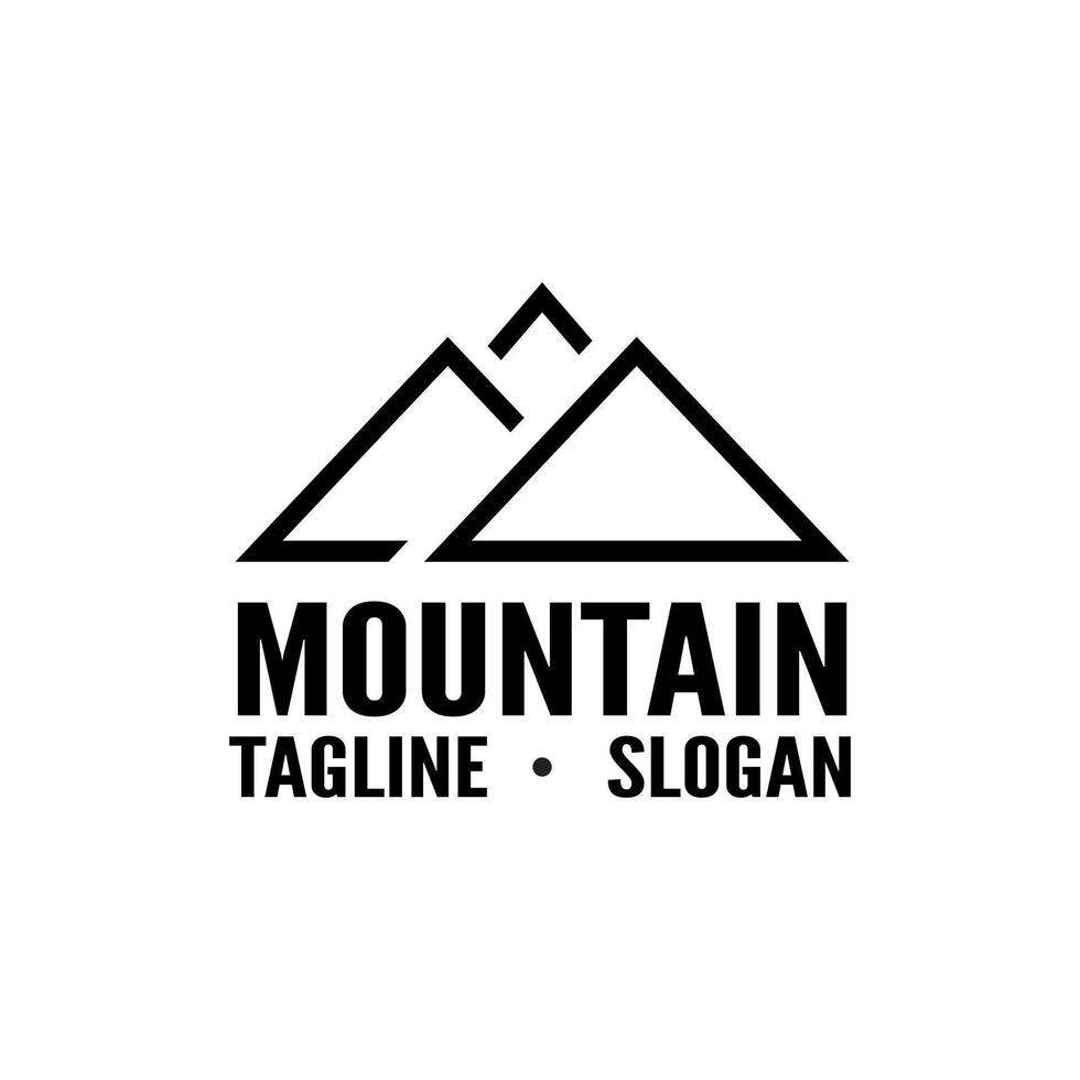 montaña triángulo logo vector