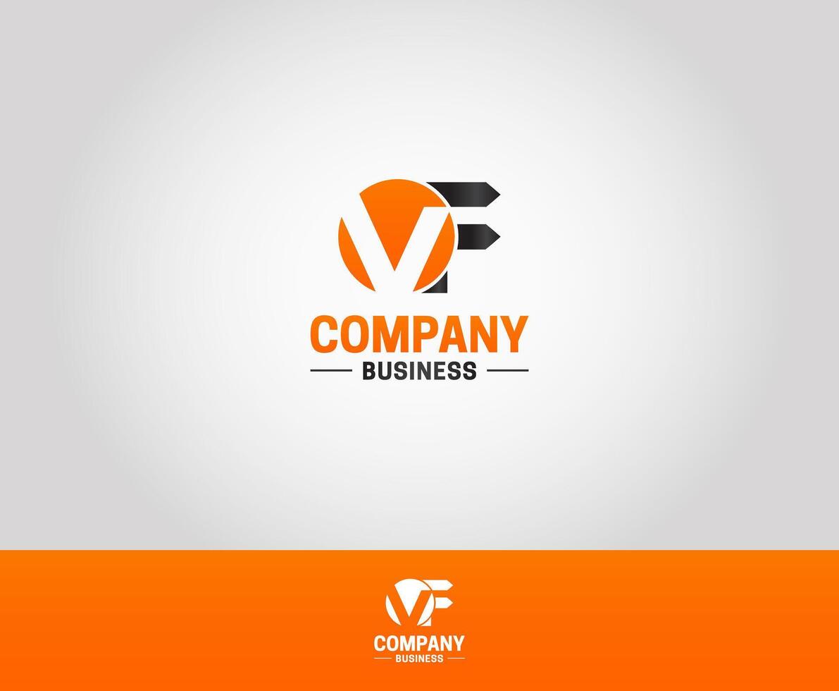 vf logo diseño modelo vector