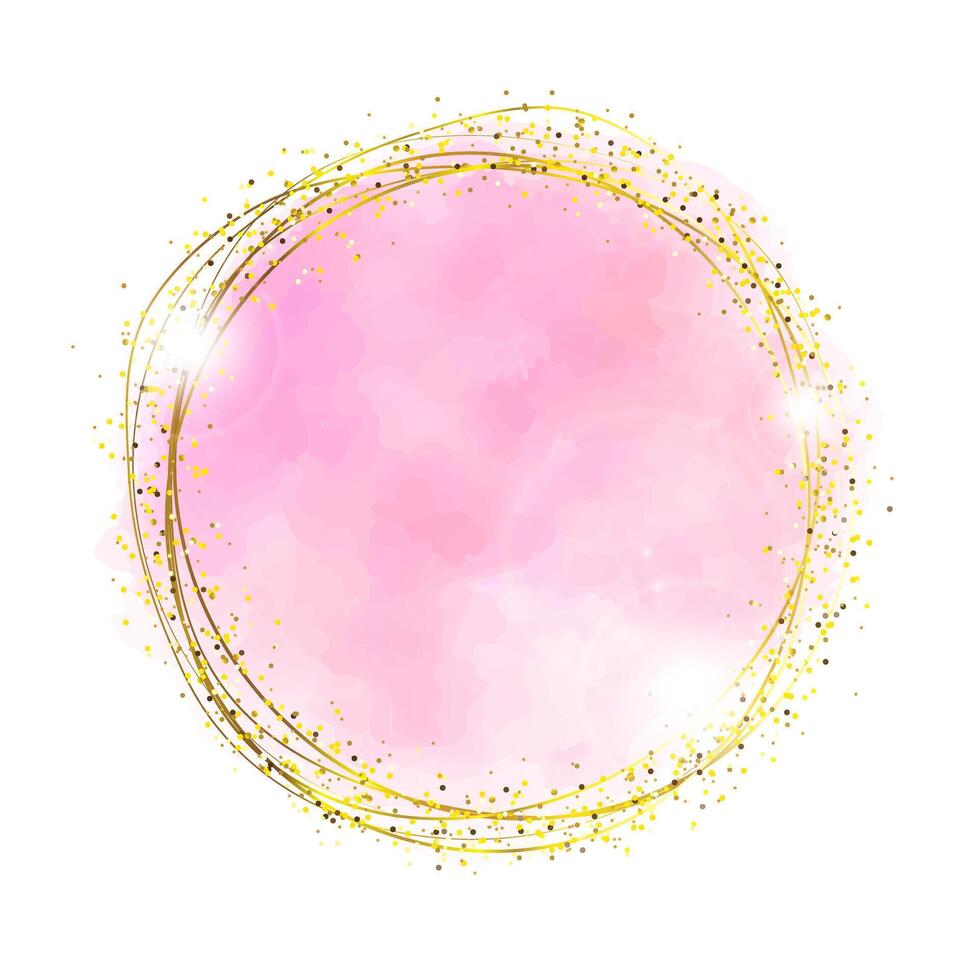 rosado oro femenino cepillo circulo brillar logo modelo vector