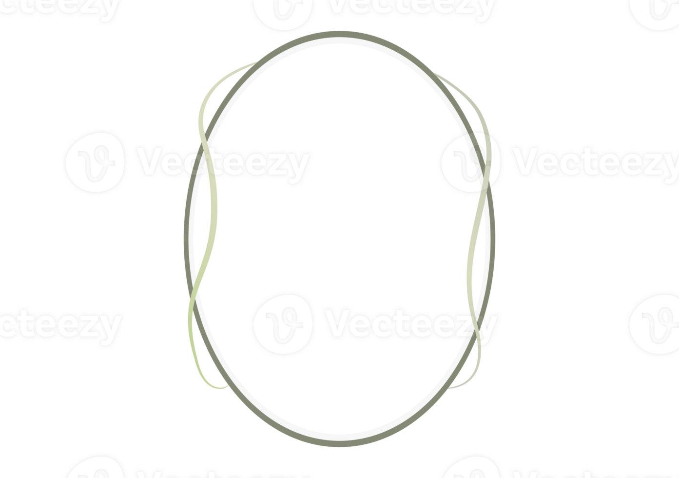 ornament of oval frame banner on background png