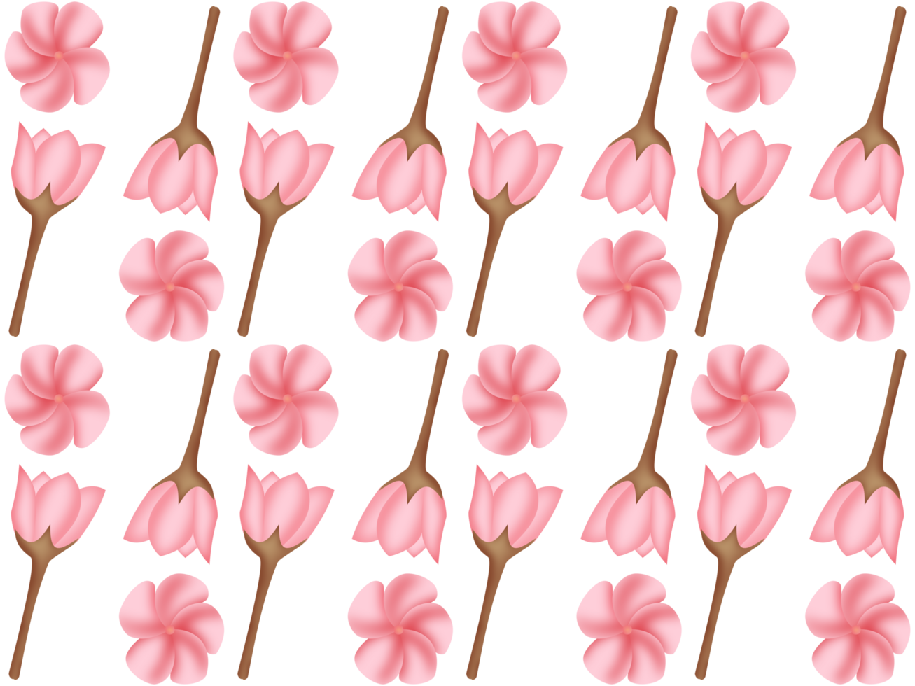 en sömlös mönster av plumeria frangipani png transparent bakgrund i en ritad för hand lutning Färg vår blommig begrepp, illustration