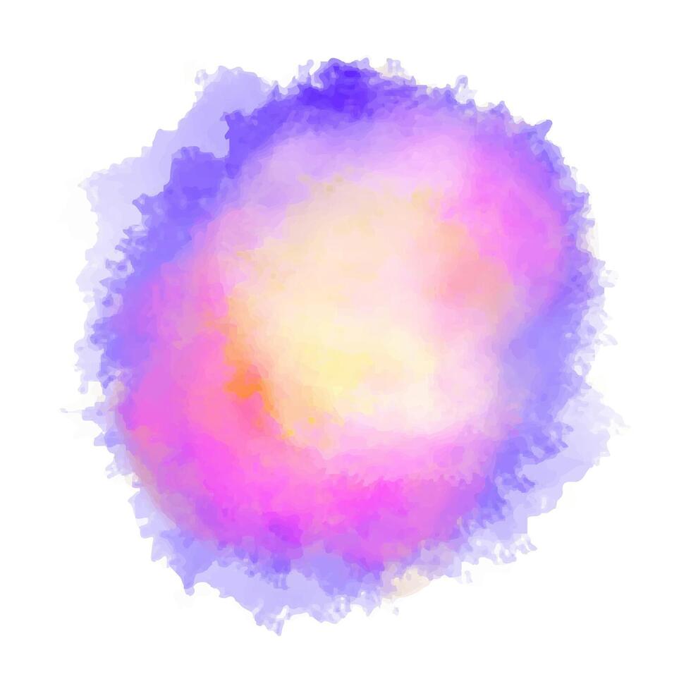 Colorful Purple Brush Circle Logo Template Vector