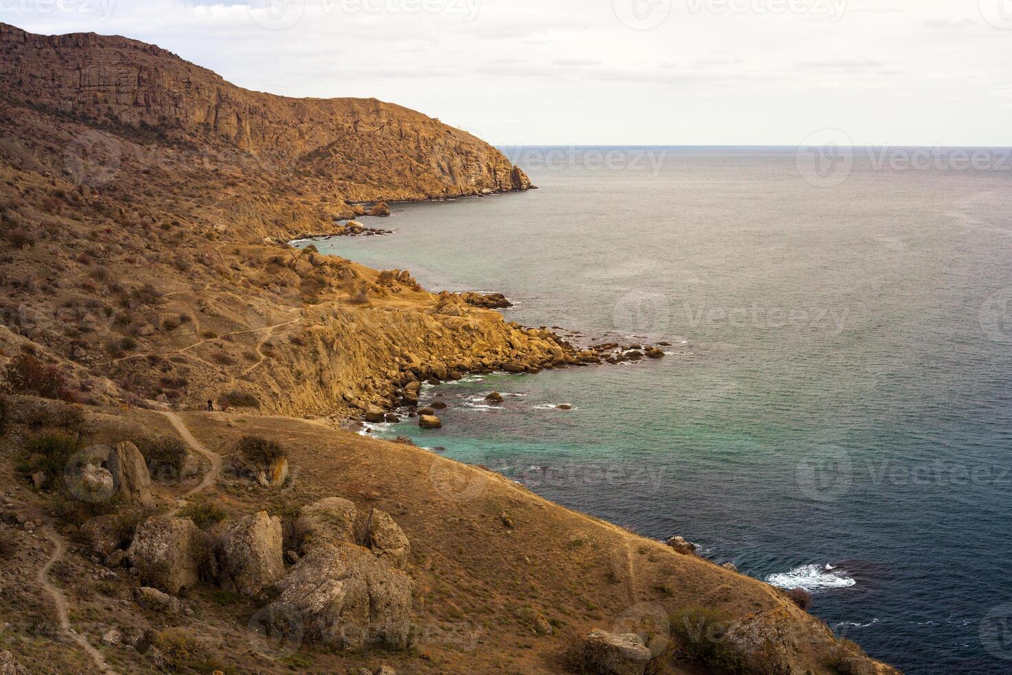 seascape with rocky cliffs photo