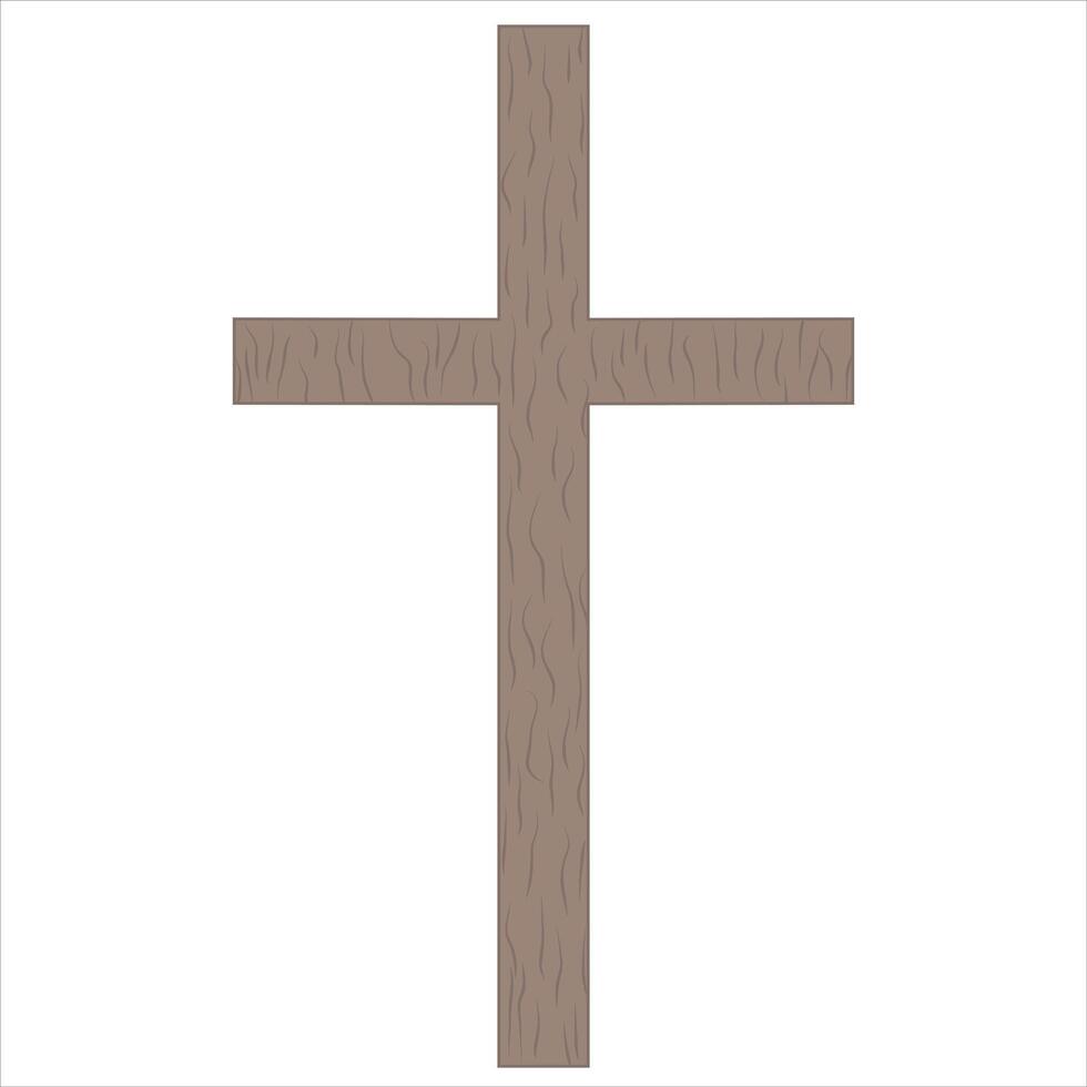 Christian Wooden Cross vector