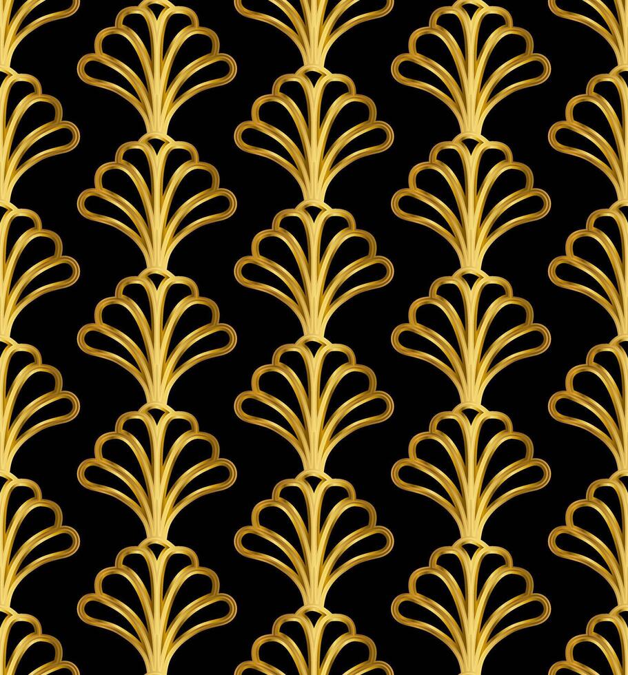 oro Arte deco genial gatsby estilo sin costura repetir modelo antecedentes vector