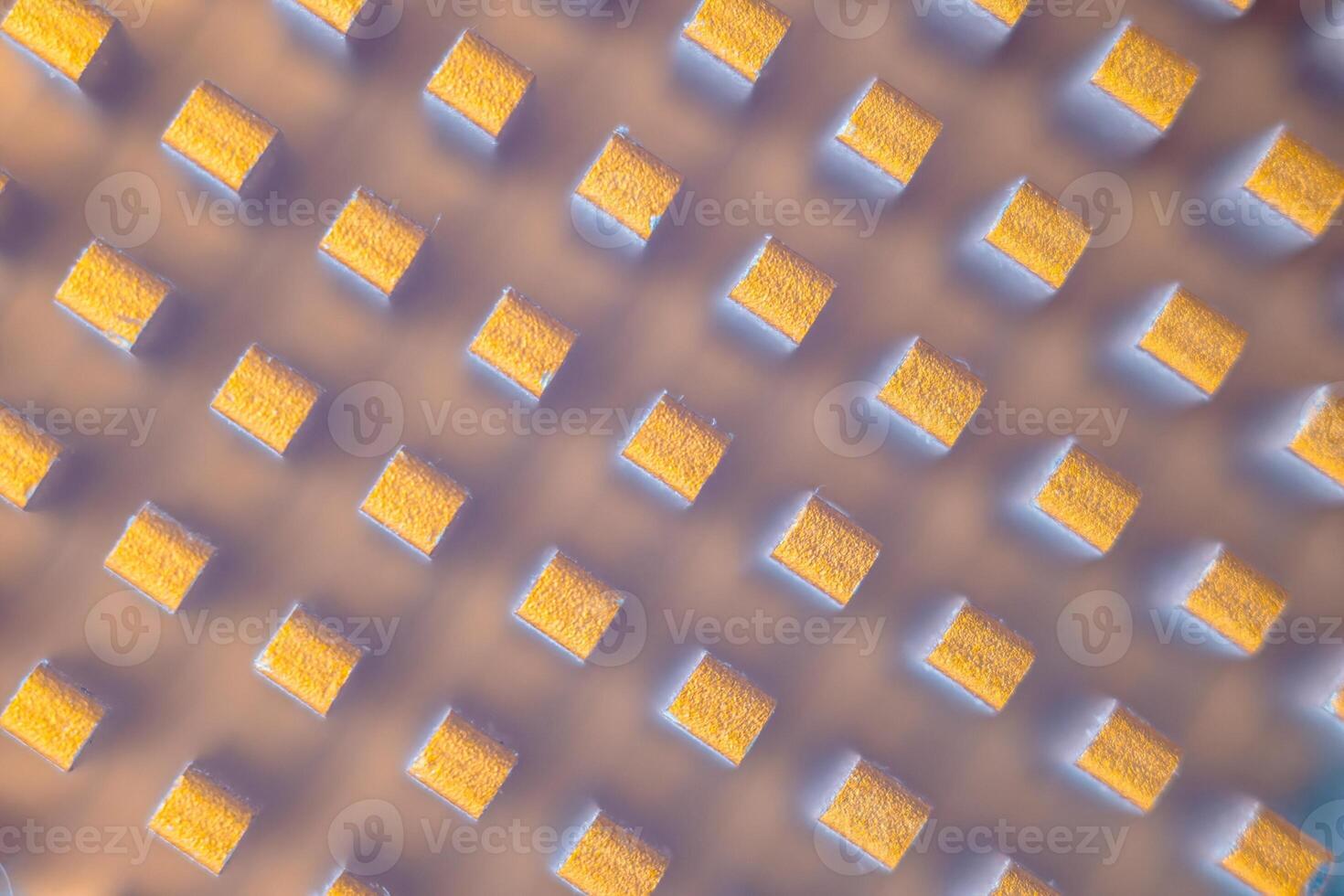 Close-up texture of radiator cooling chips and motherboards photo