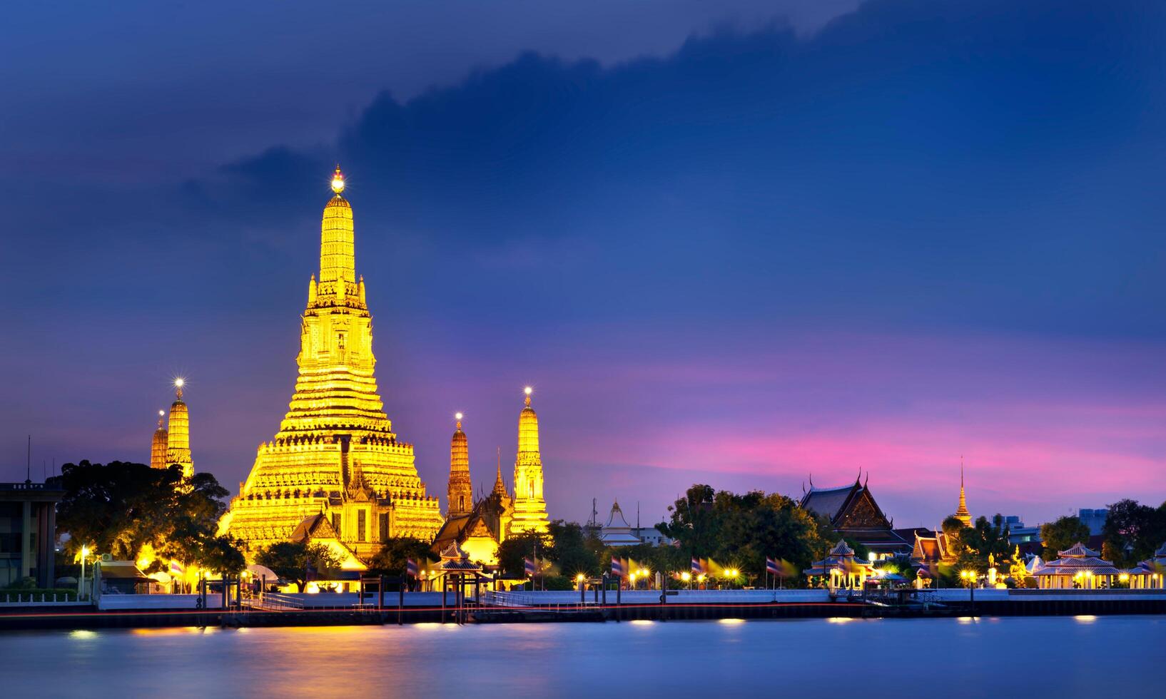 background of the silence of Nyepi day with the temple at sunset photo