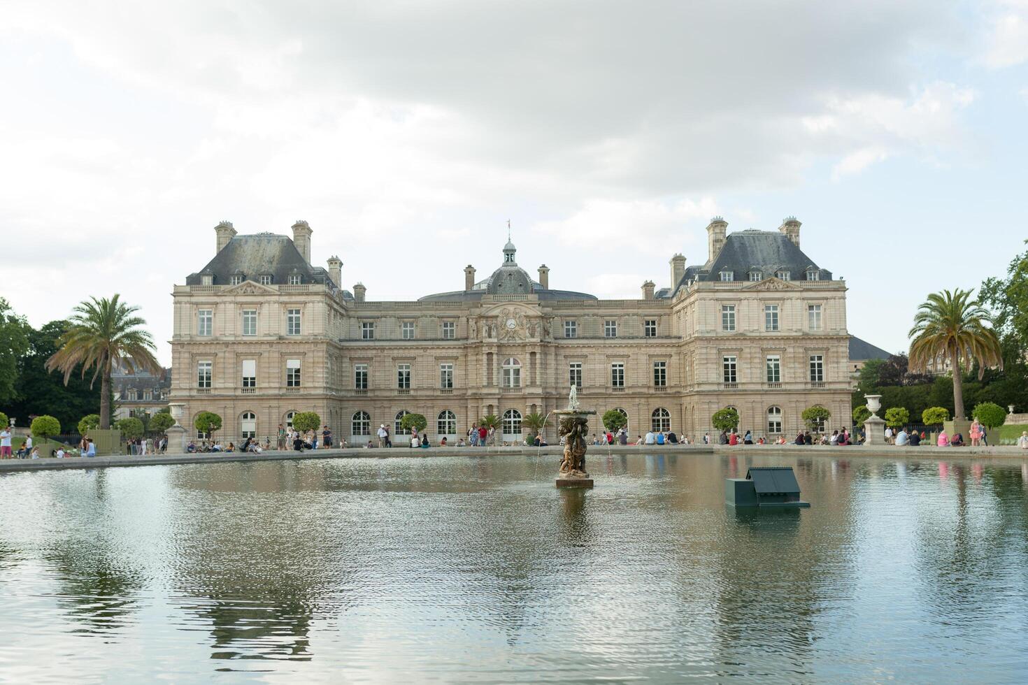 Paris France 02 June 2018 View of the Luxembourg palace, inside the public garden of the same name, one of the largest in Paris. photo