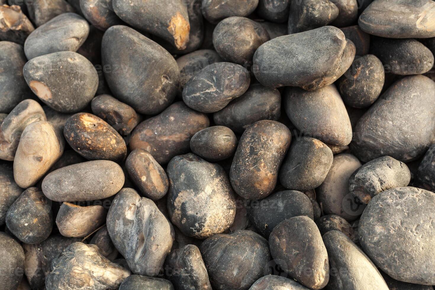 abstract sea stone texture. sea pebbles photo