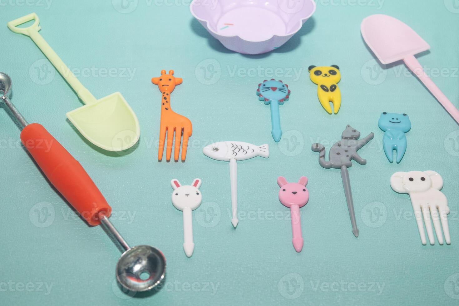 set of kid food toppers photo