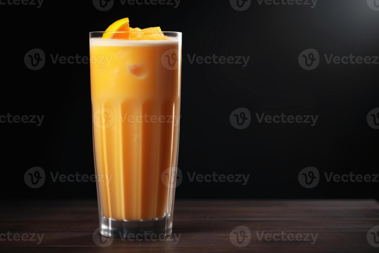 AI generated glass of orange juice photo