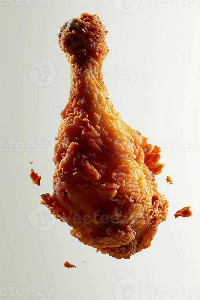 AI generated crispy and crunchy fried chicken leg photo