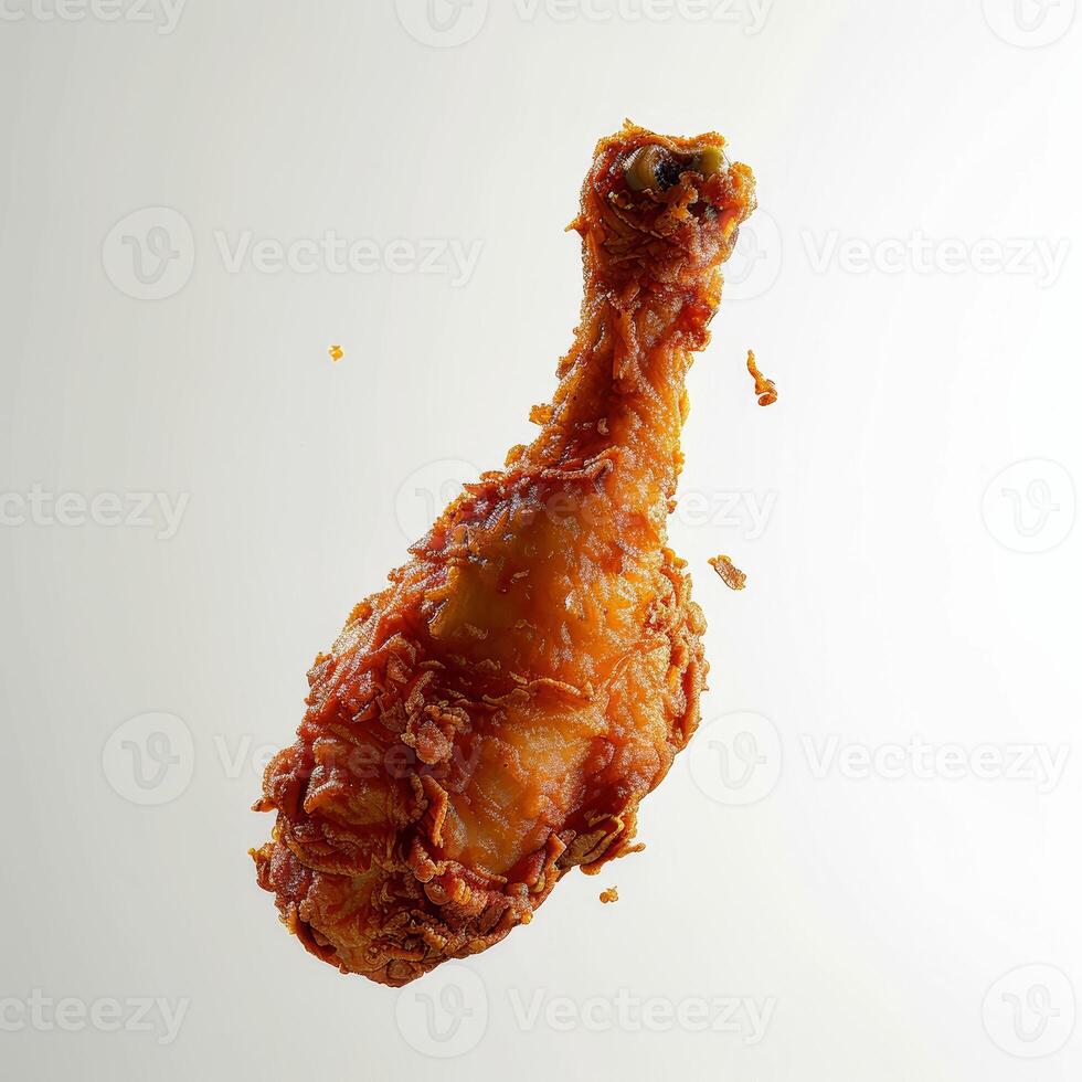 AI generated crispy and crunchy fried chicken leg photo