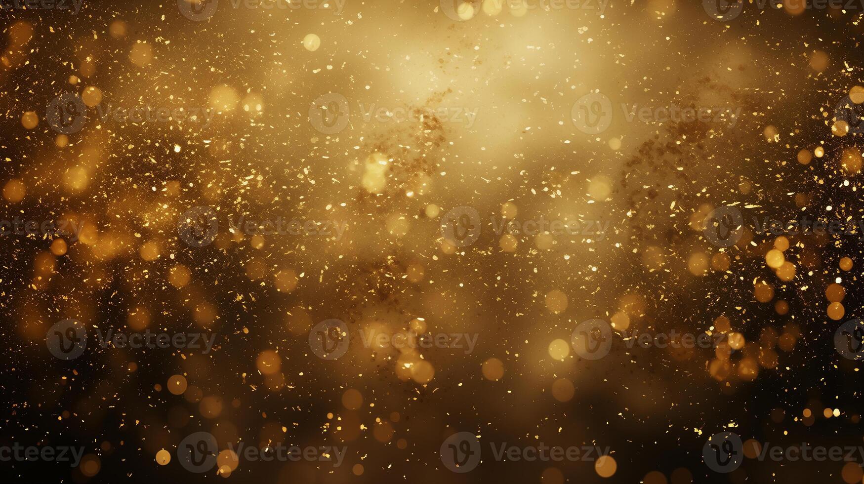 AI generated metallic gold texture background with sparkles photo