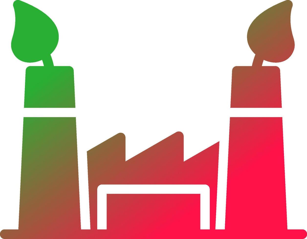 Ecological Factory Creative Icon Design vector