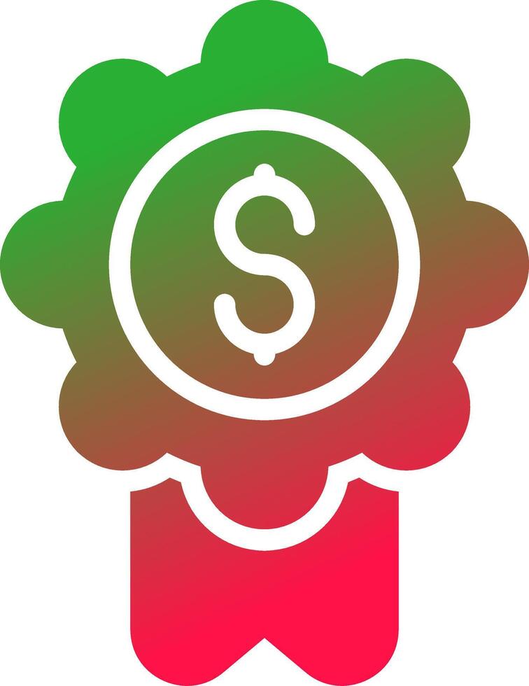 Badge-Dollar Creative Icon Design vector