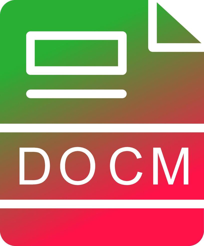 DOCM Creative Icon Design vector