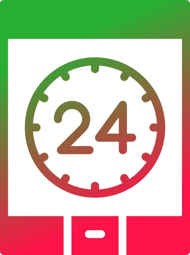 24 Hour Service Creative Icon Design vector