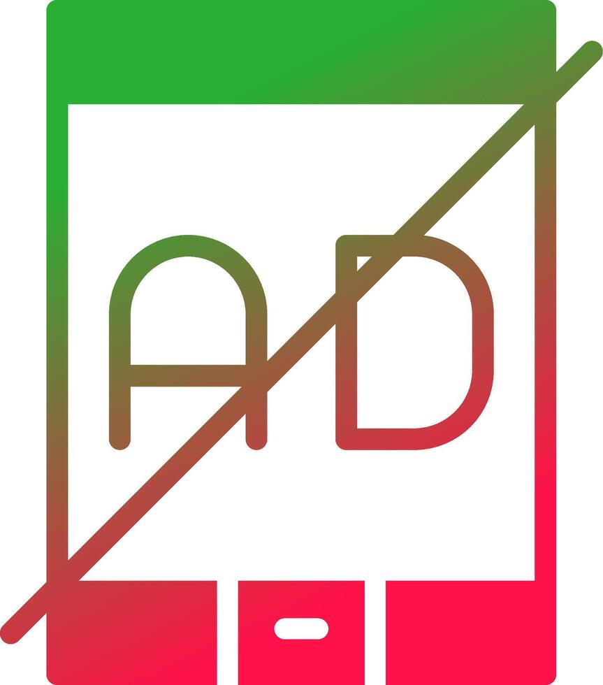 No Ad Creative Icon Design vector