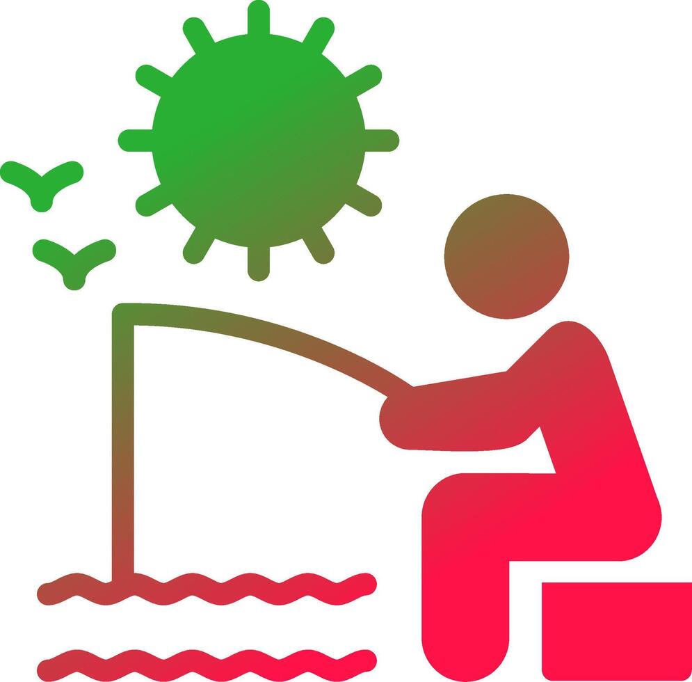 verano pescar creativo icono diseño vector