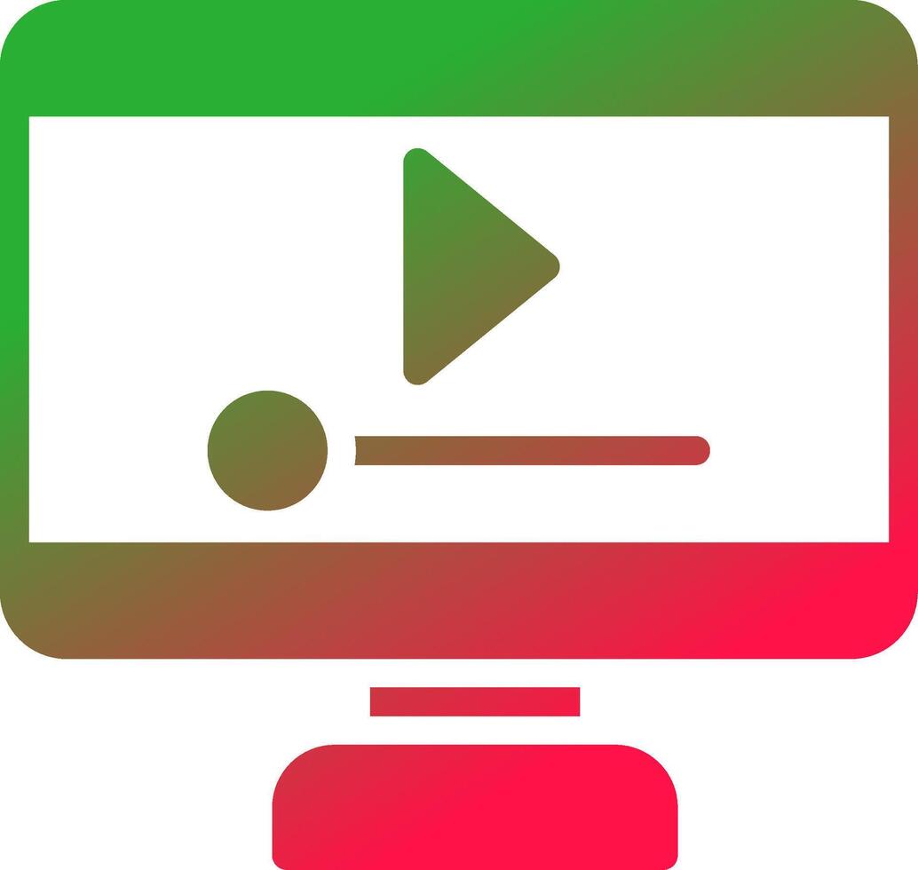 Video Player Creative Icon Design vector