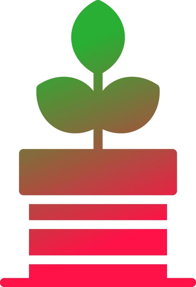 Plant Pot Creative Icon Design vector