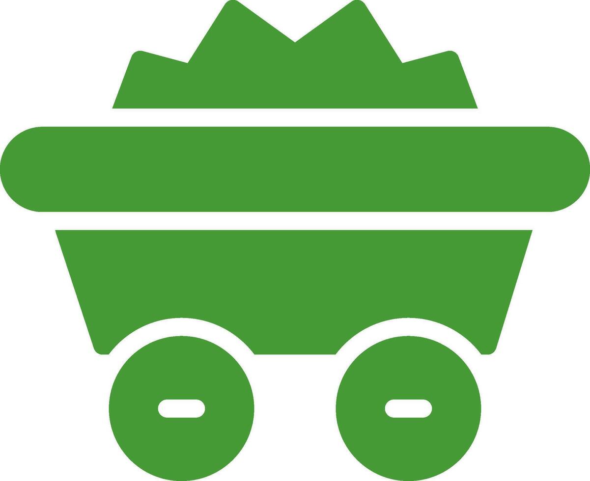 Mine Cart Creative Icon Design vector