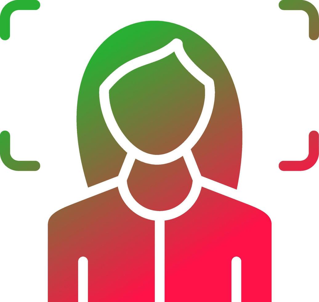 Facial Recognition Creative Icon Design vector