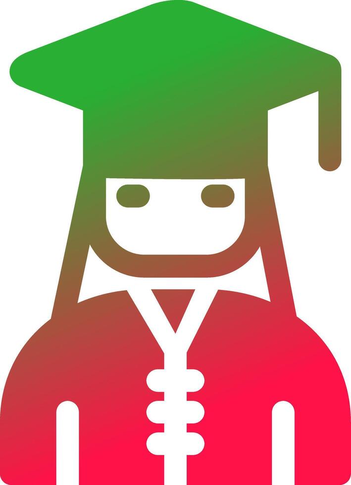 Female Graduate Creative Icon Design vector