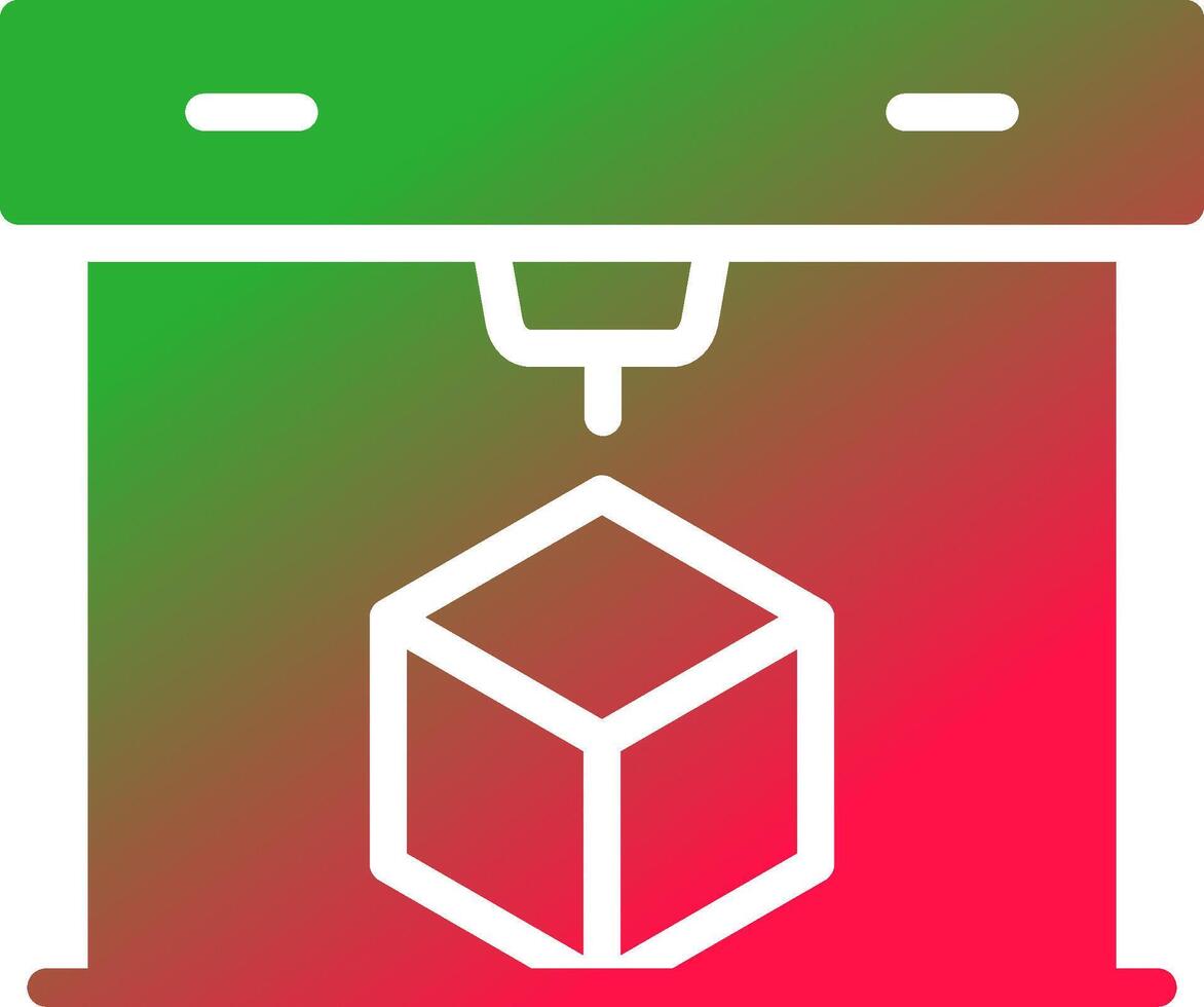 3D Printing Creative Icon Design vector