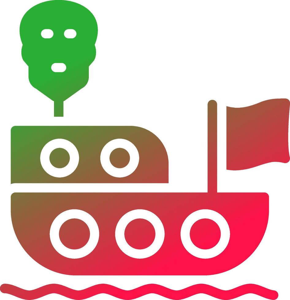 diseño de icono creativo de barco pirata vector