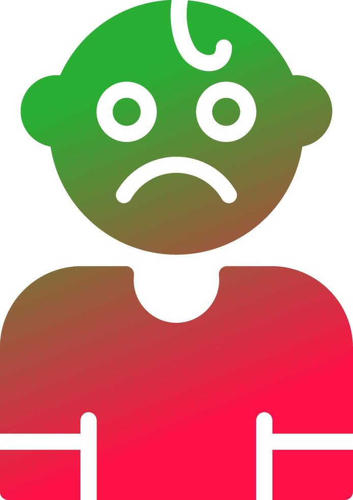 Sad Baby Creative Icon Design vector