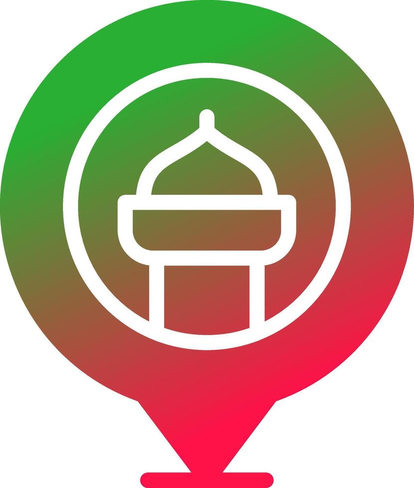 Mosque Pin Creative Icon Design vector