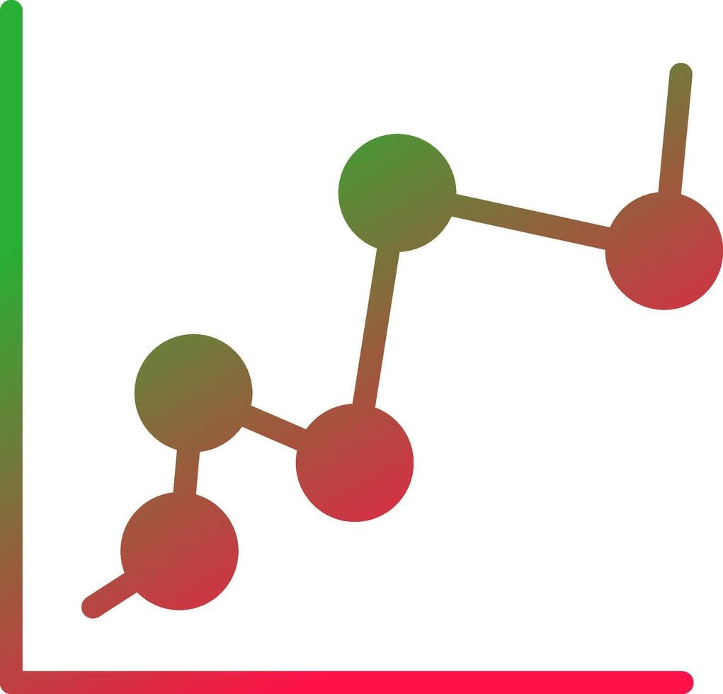 Marked Scatter With Smooth Lines Creative Icon Design vector