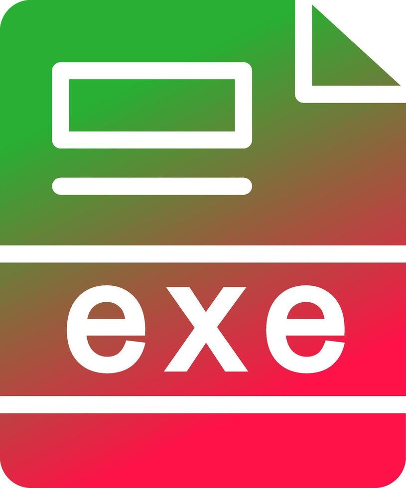 exe Creative Icon Design vector