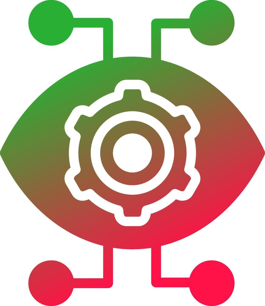 robótica ojo creativo icono diseño vector