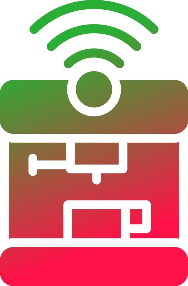 Smart Coffee Machine Creative Icon Design vector