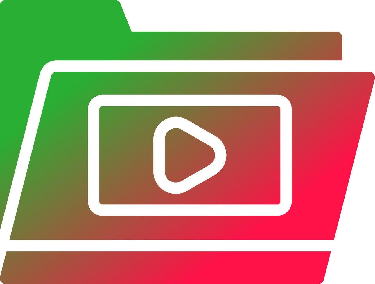 Video Folder Creative Icon Design vector