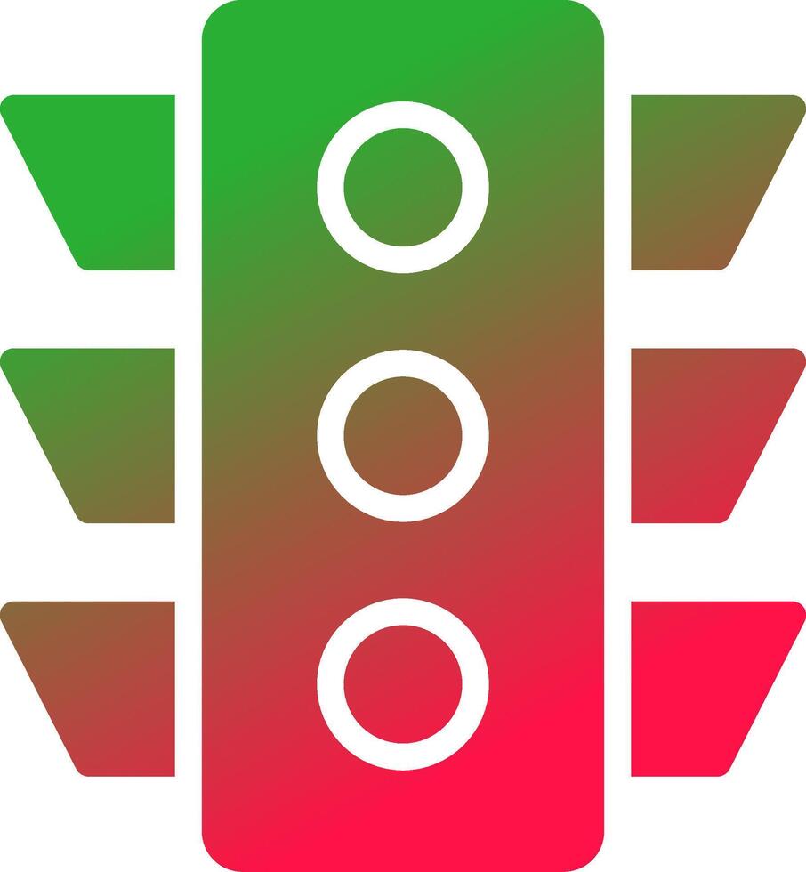 Traffic Light Creative Icon Design vector