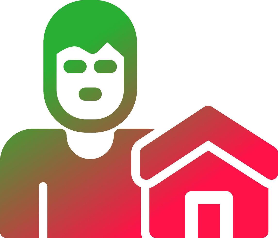 Real Estate Agent Creative Icon Design vector