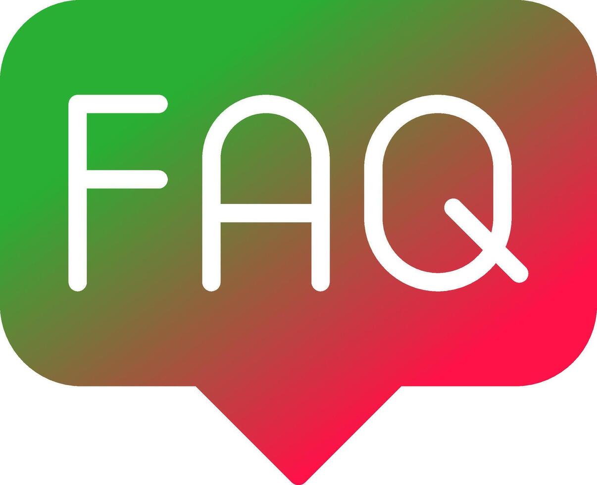 FAQ Creative Icon Design vector