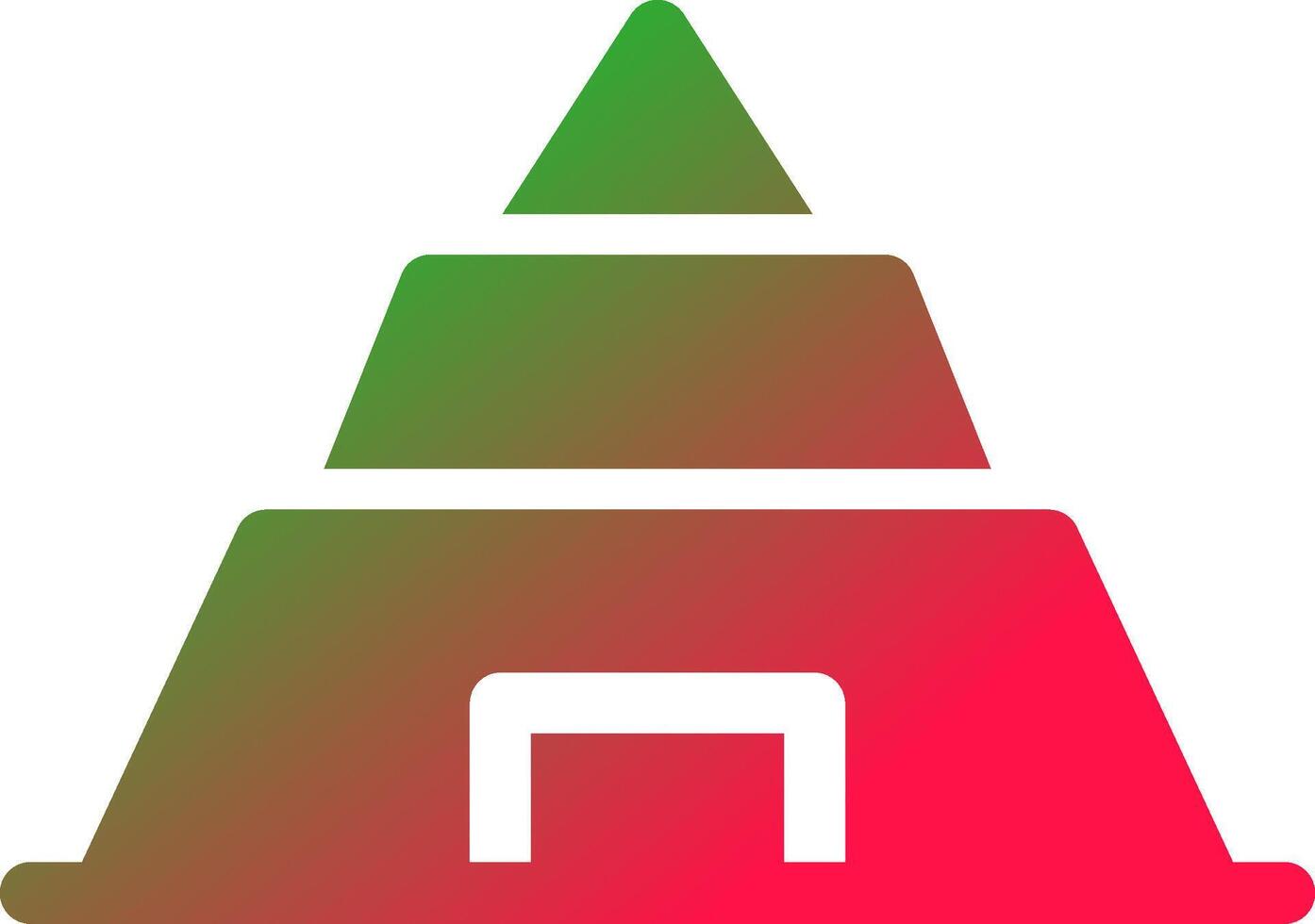 Pyramid Creative Icon Design vector